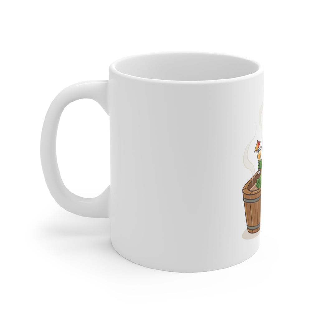 Unbothered Frog Hot Tub Mug