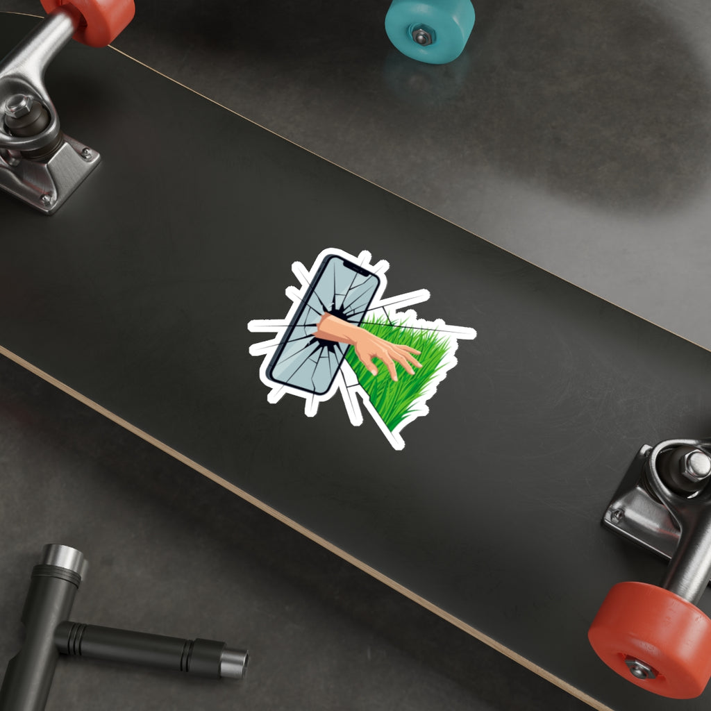 Touch Grass Die-Cut Sticker