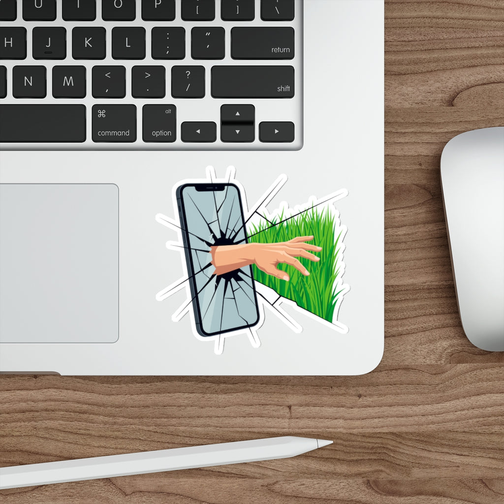 Touch Grass Die-Cut Sticker