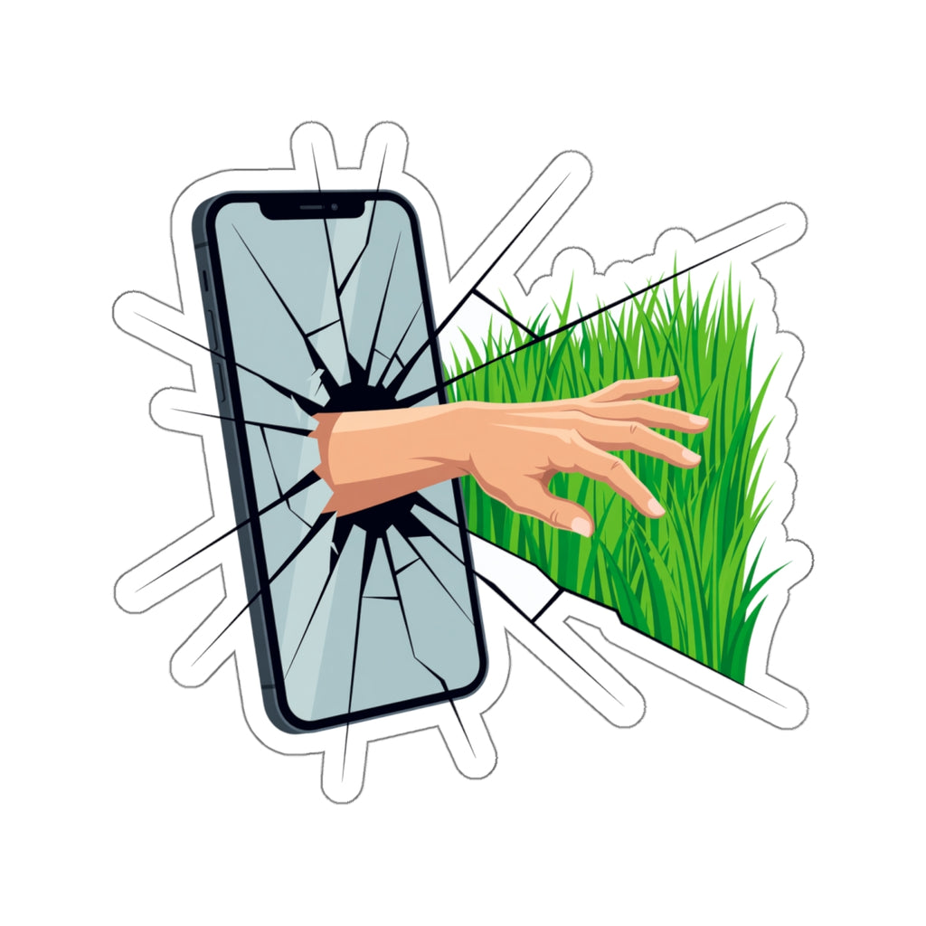 Touch Grass Die-Cut Sticker