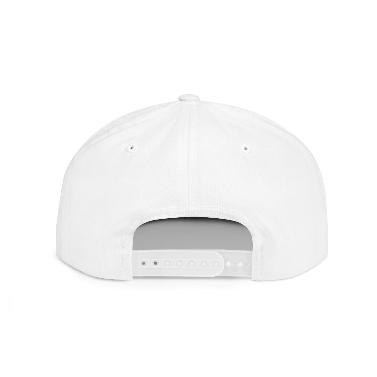 White CyberCap flat bill, back