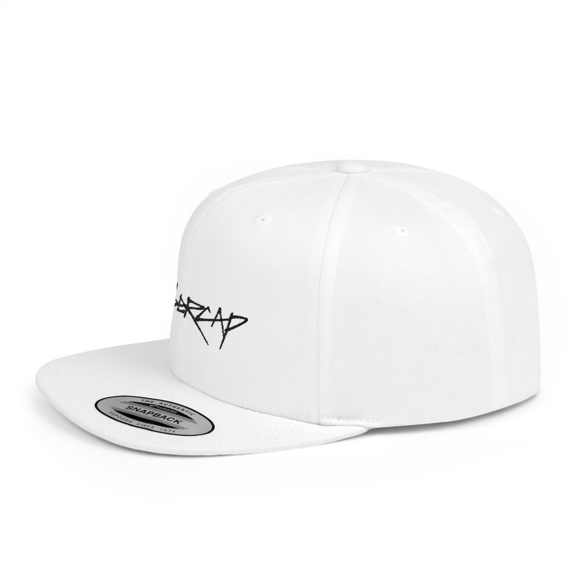 White CyberCap flat bill, side