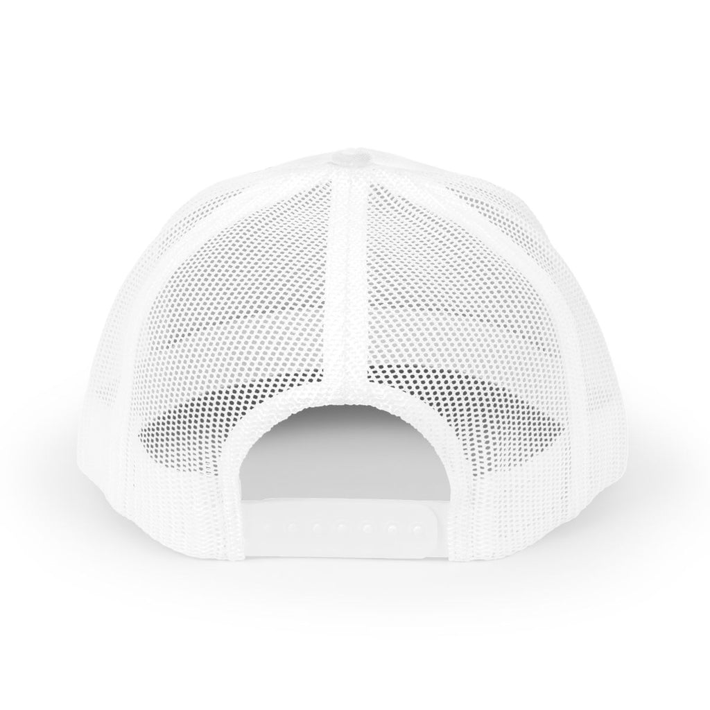 White CyberCap trucker, back