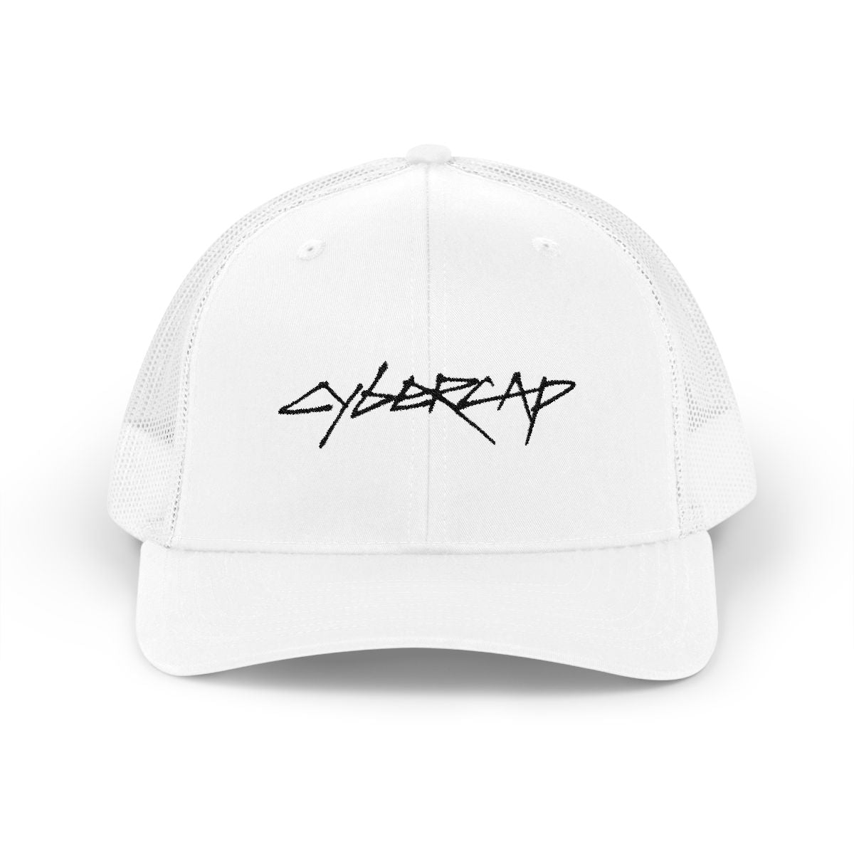 White CyberCap trucker, front